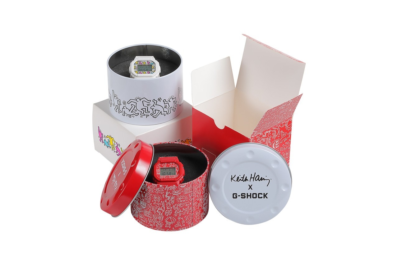 Keith Haring x G-SHOCK 別注塗鴉圖案 DW-5600 錶款