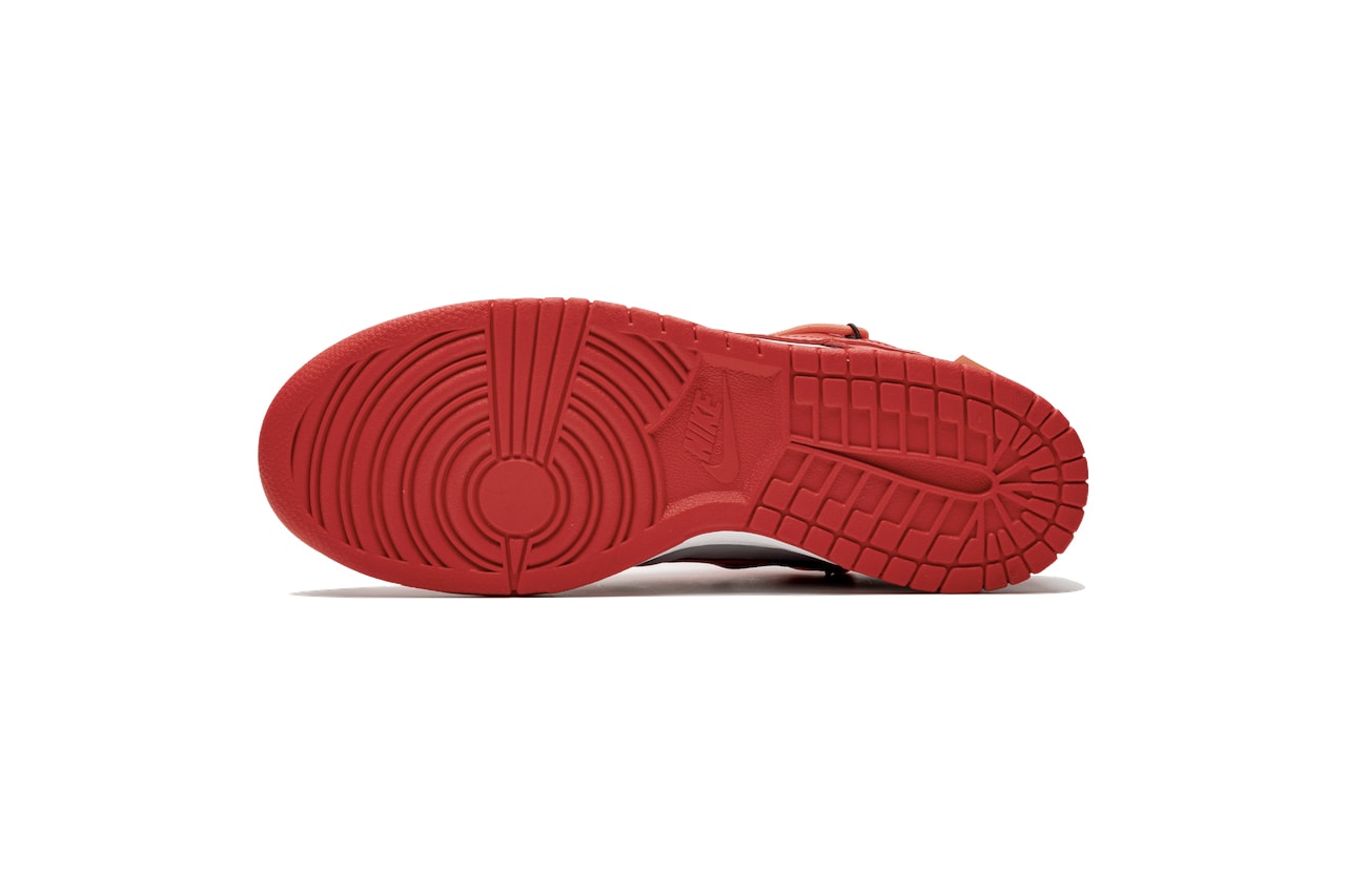 Off-White™ x Nike Dunk Low「University Red」最新細節圖輯再曝光