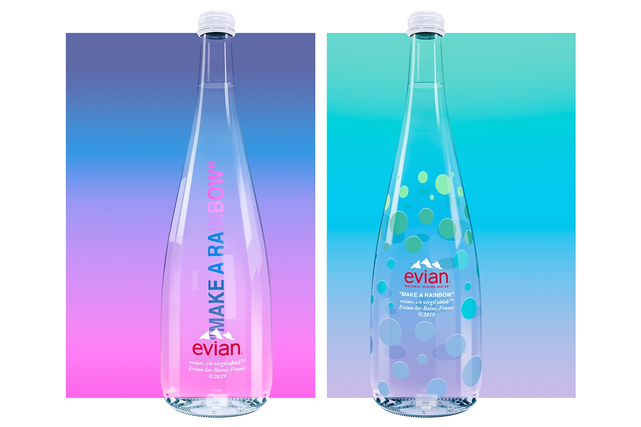 Virgil Abloh x Evian 推出全新彩虹玻璃瓶「Make Rainbow」