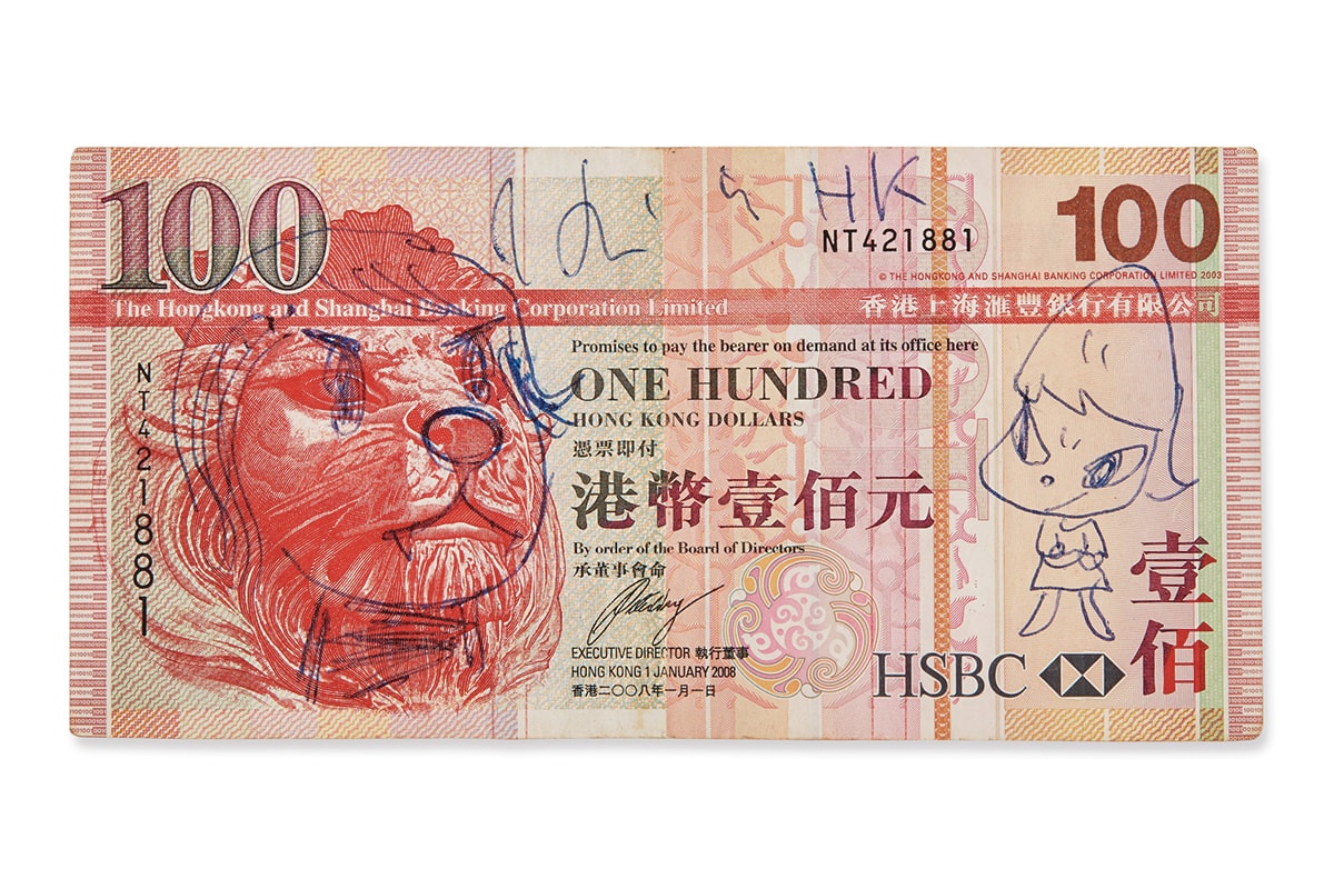 奈良美智手繪 $100 香港鈔票以數千倍價值成交