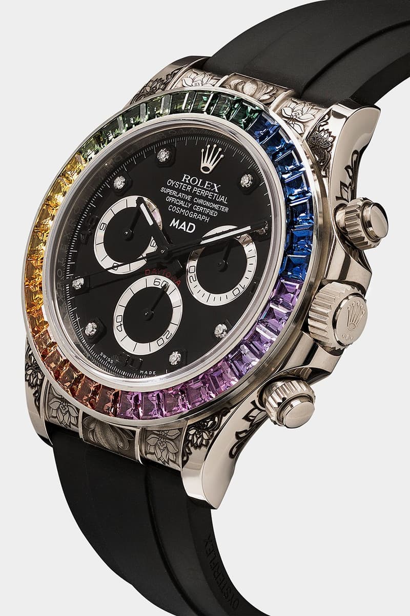 MAD Paris 打造全新 Rolex Daytona 彩虹藍寶石高級定製腕錶