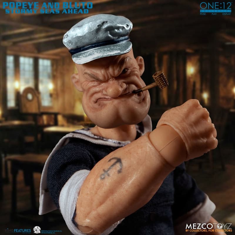 童年回憶 − 玩具品牌 MEZCO 推出「Popeye & Bluto」雙人組合套裝公仔