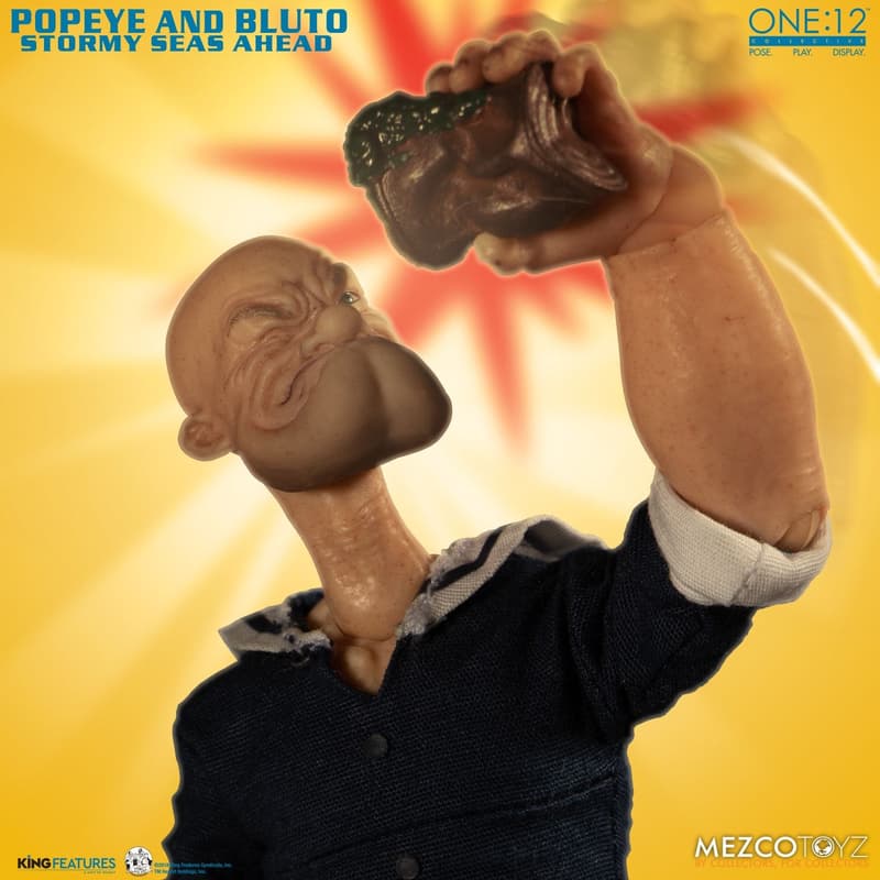 童年回憶 − 玩具品牌 MEZCO 推出「Popeye & Bluto」雙人組合套裝公仔