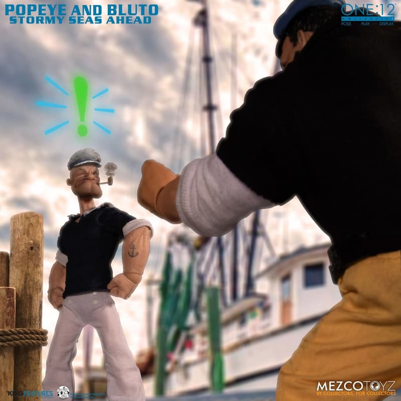 童年回憶 − 玩具品牌 MEZCO 推出「Popeye & Bluto」雙人組合套裝公仔