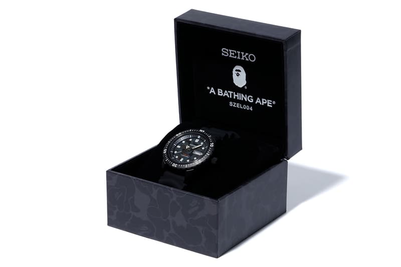 A BATHING APE® 再度聯手 Seiko 打造黑魂迷彩 Mechanical Divers 潛水腕錶