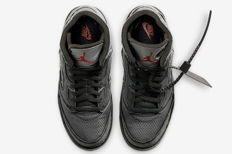 Off-White™ x Air Jordan 5 全新聯乘鞋款確定推出幼兒、嬰兒尺碼