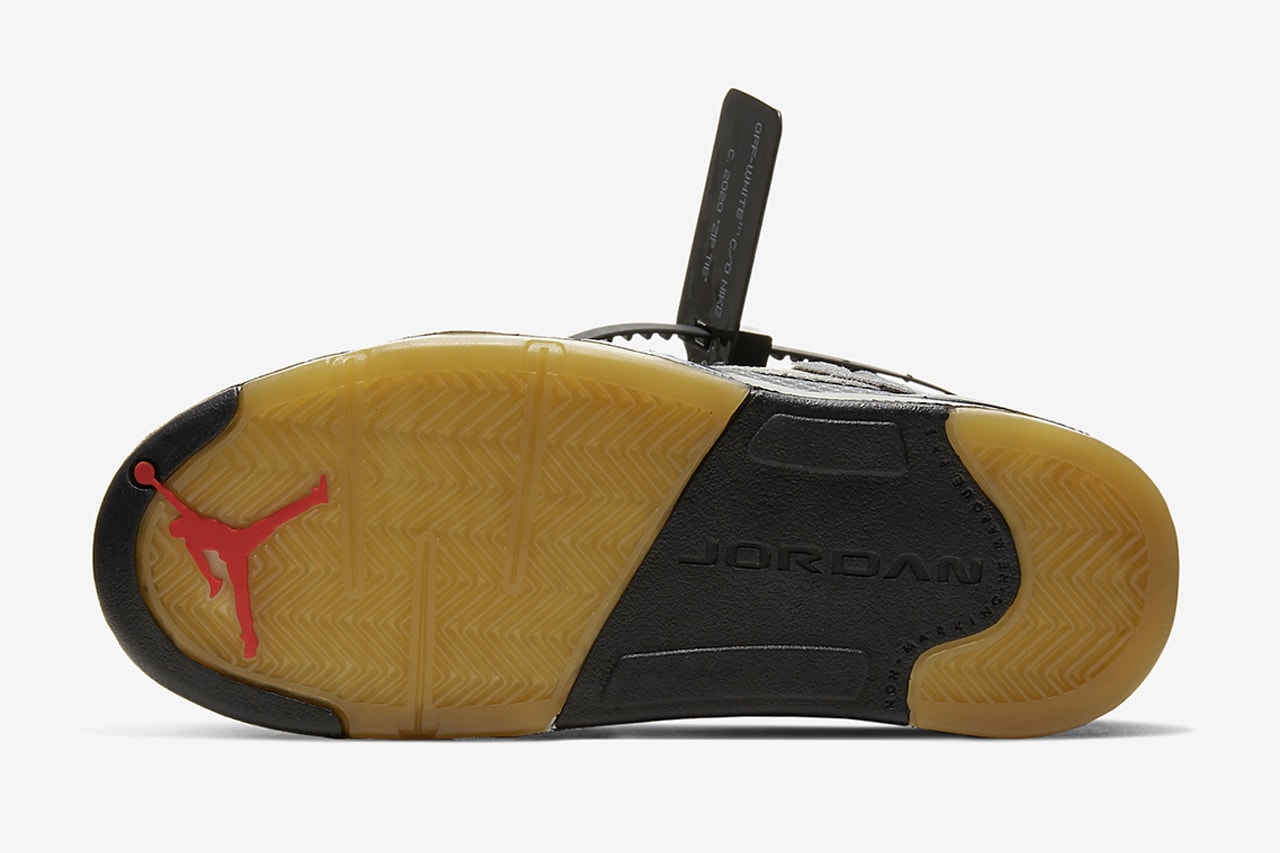 Off-White™ x Air Jordan 5 全新聯乘鞋款確定推出幼兒、嬰兒尺碼