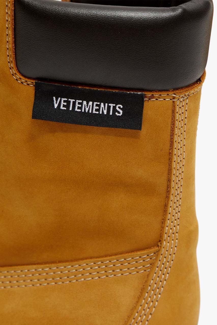 Vetements 推出要價 $1,200 美元絨面工靴