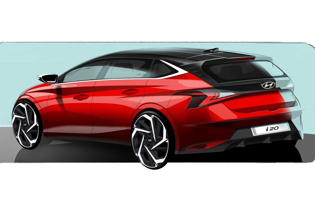 Hyundai 發表新一代 i20 小型揭背車的外觀草圖