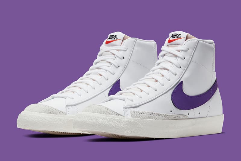 Nike Blazer Mid ’77 Vintage 最新配色「White/Voltage Purple」發佈