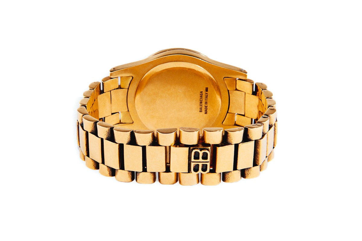 Logo 狂熱 - Balenciaga 打造金、銀兩款別注「手錶手環」