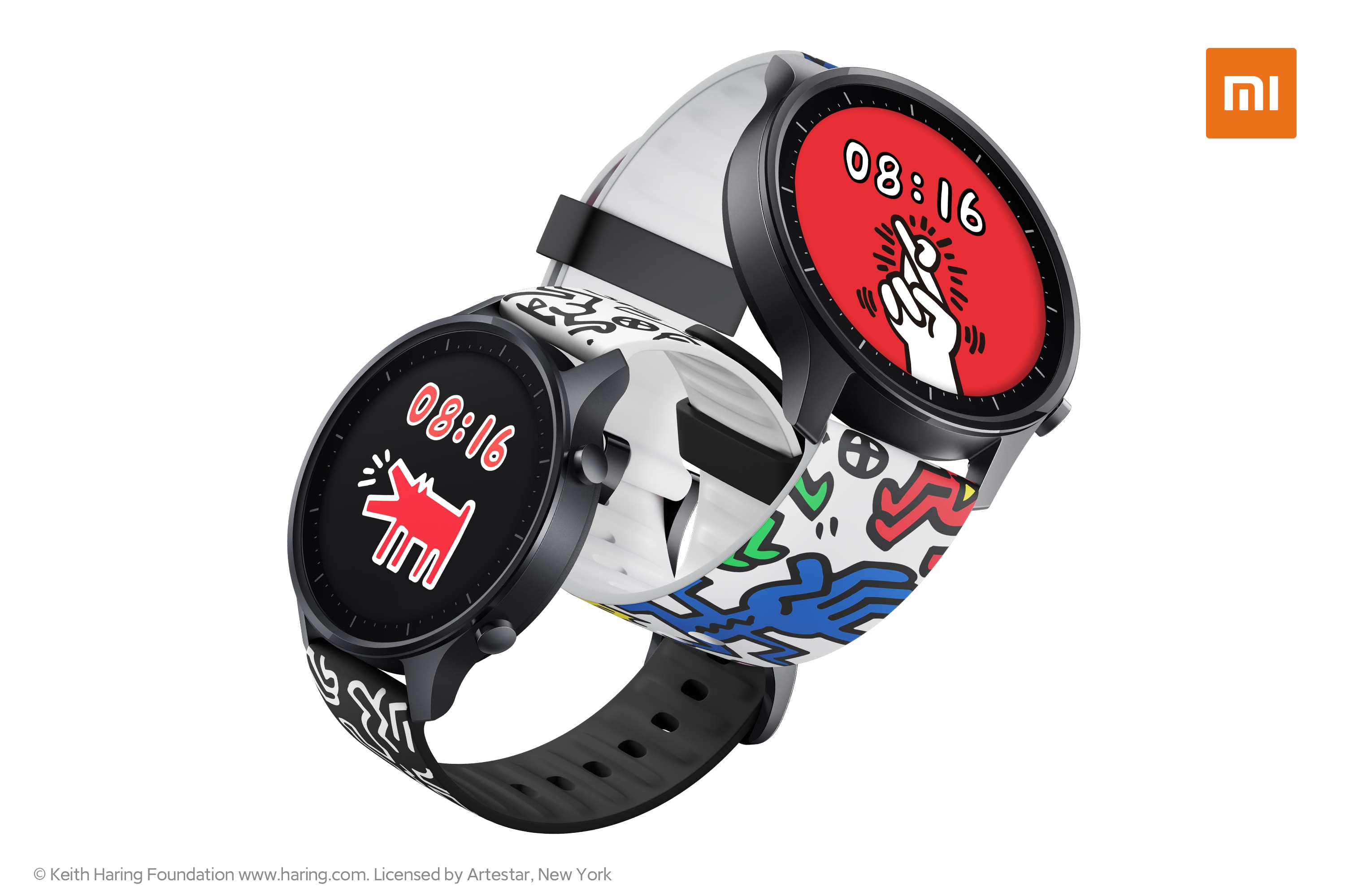 小米手表 Color 携手 Keith Haring 发布联乘定制款礼盒