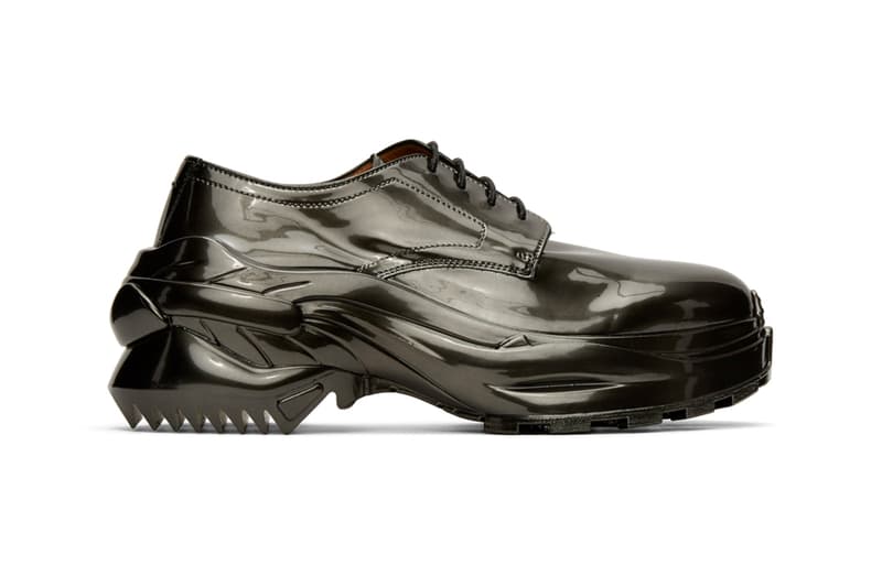 Maison Margiela 推出全新 Cross Derby Glossy Gunmetal 別注鞋款