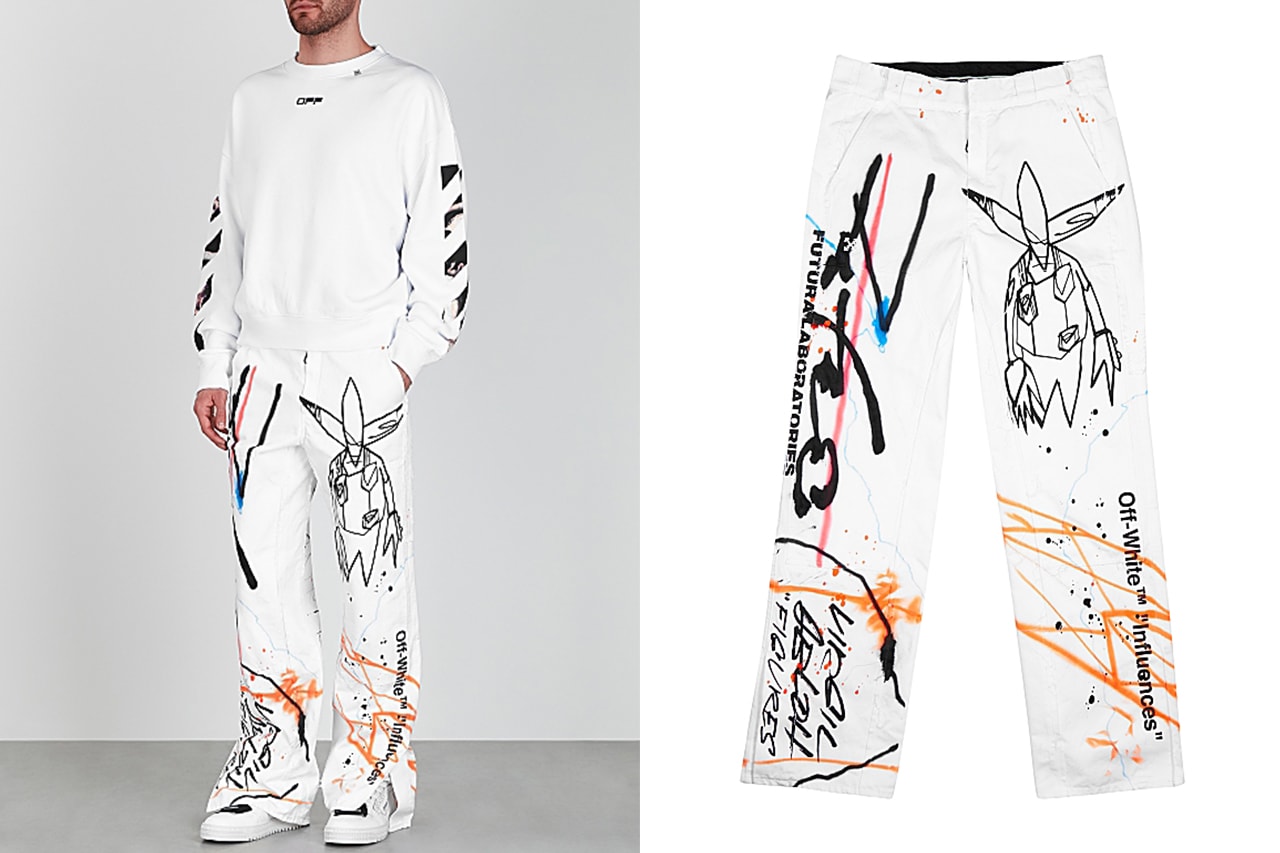 招牌盡現 - Off-White™ 攜手 Futura 打造之聯乘塗鴉褲款正式發佈