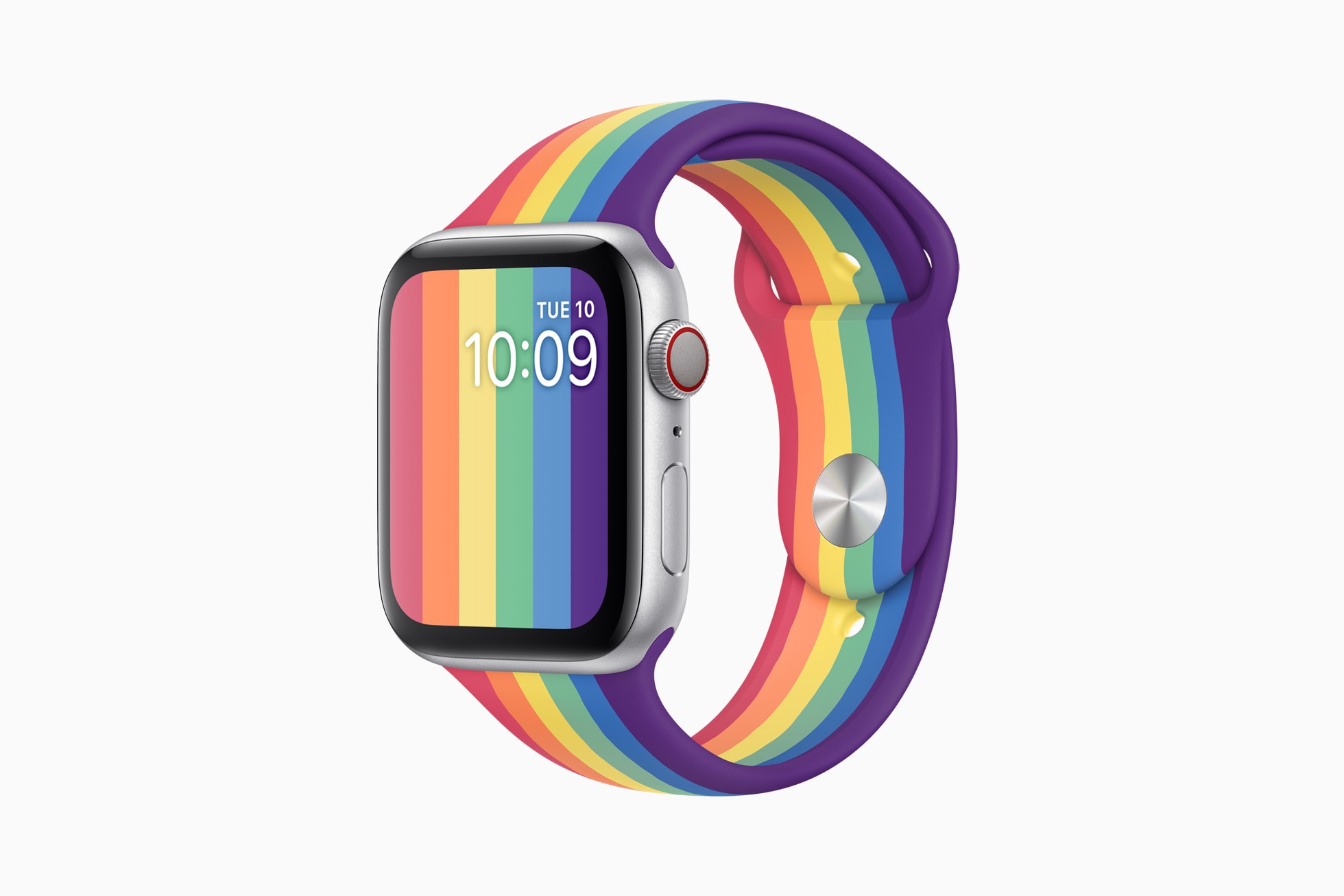Apple Watch 为 Pride Month 推出全新彩虹配色表带