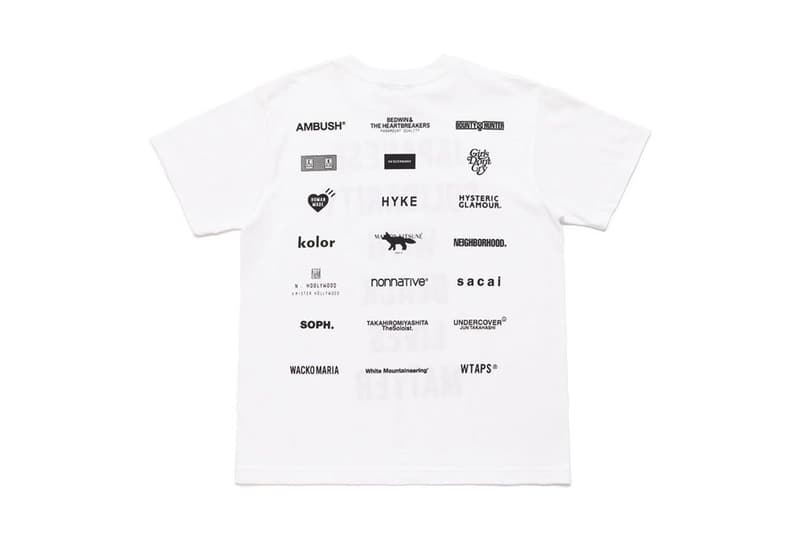 UNDERCOVER、sacai、AMBUSH、WTAPS 等 21 個日本品牌打造慈善紀念 T-Shirt