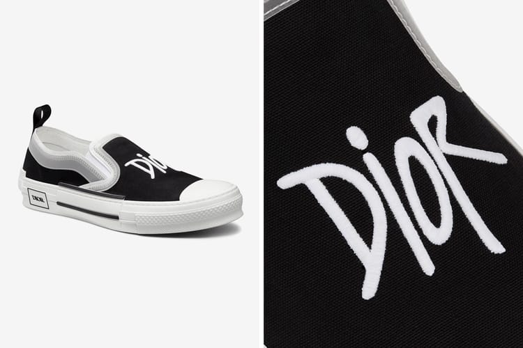 Dior 推出全新 Shawn Stussy 手寫字體 B23 Slip-On 懶人鞋