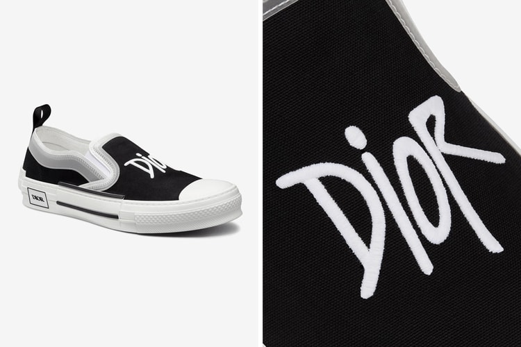 Dior 推出全新 Shawn Stussy 手寫字體 B23 Slip-On 懶人鞋