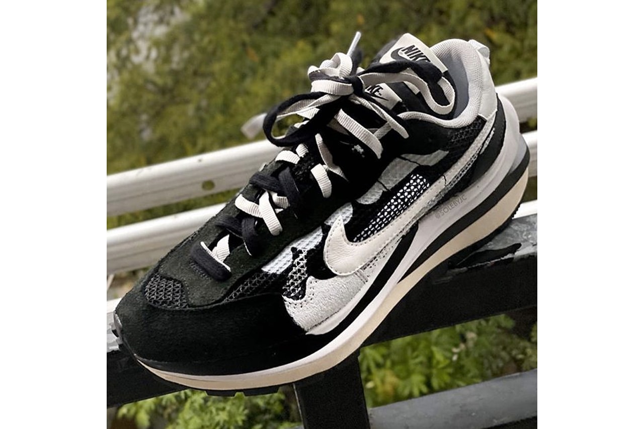 sacai x Nike Vaporwaffle 黑色聯名鞋款「新照」率先曝光