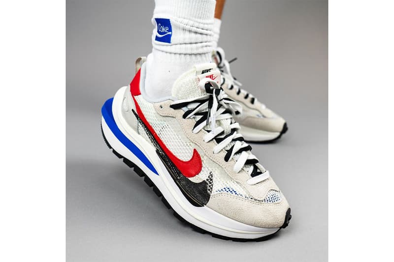 率先近賞 sacai x Nike Vaporwaffle 藍紅配色上腳圖輯