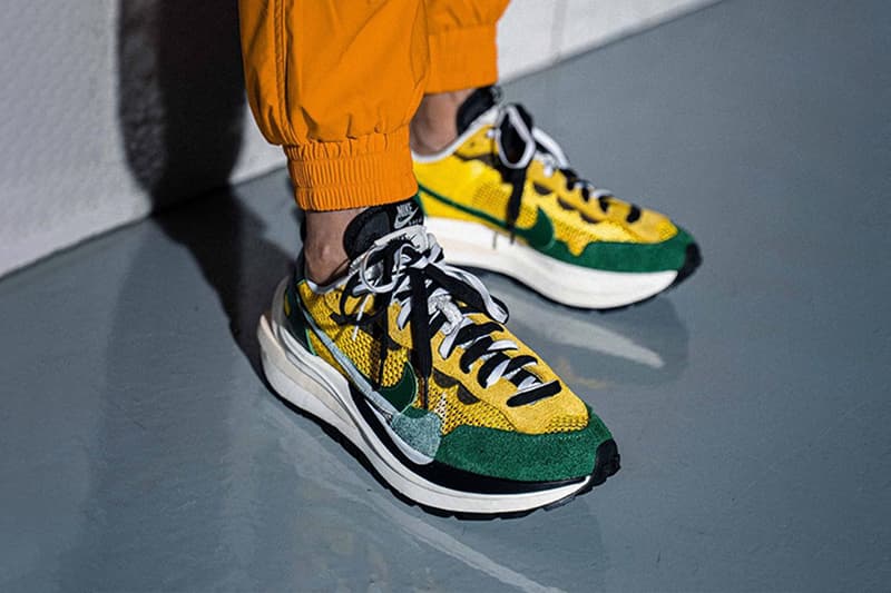 率先近賞 sacai x Nike Vaporwaffle「Tour Yellow」配色上腳圖輯