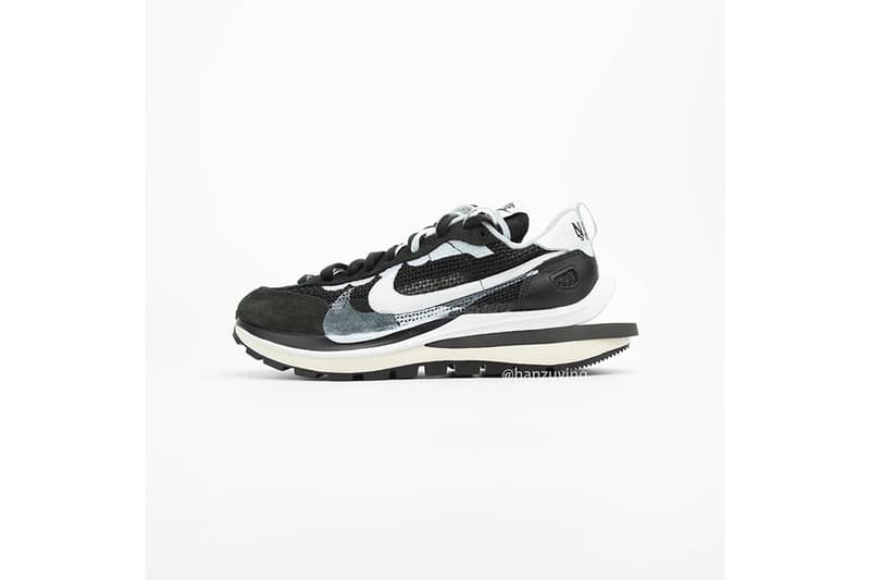 近賞 sacai x Nike Vaporwaffle 黑白配色清晰細節圖輯