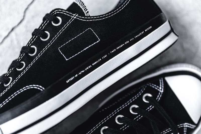 近賞 7 MONCLER x fragment design x Converse Chuck 70 Ox 联名鞋款