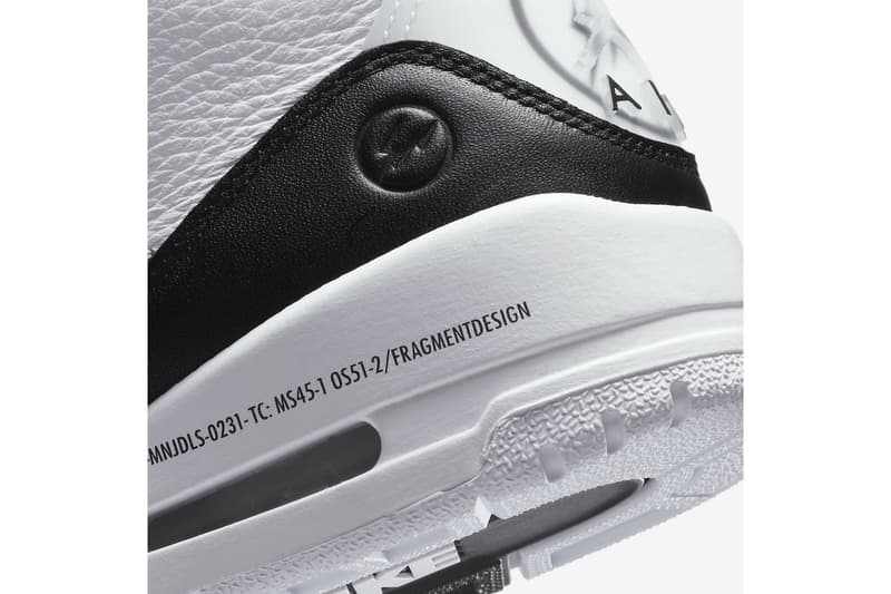 fragment design x Air Jordan 3 最新聯名鞋款官方圖輯正式登場