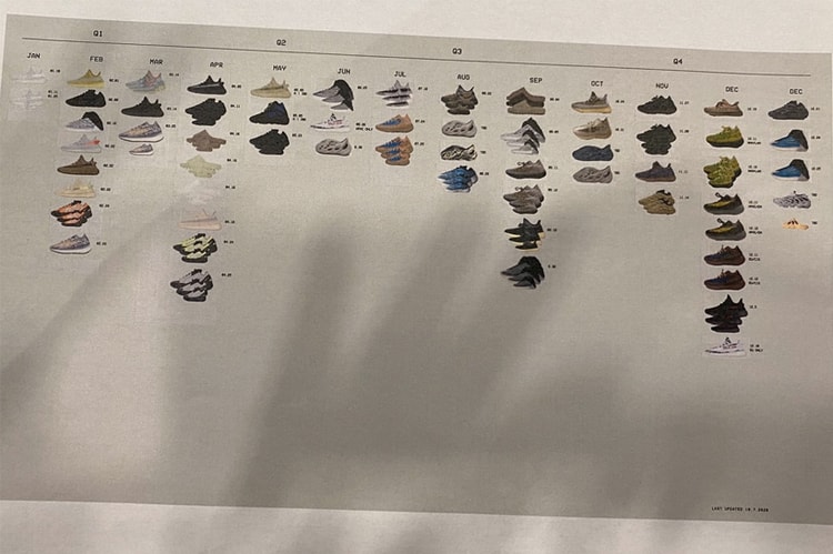 Kanye West 意外洩漏 adidas YEEZY 系列鞋款 2020 年度剩餘發售計畫