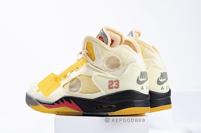 Off-White™ x Air Jordan 5 話題聯名配色「Sail」高清近賞圖輯再曝光