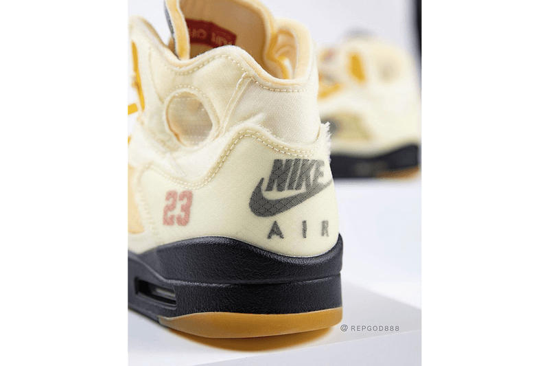 Off-White™ x Air Jordan 5 話題聯名配色「Sail」高清近賞圖輯再曝光