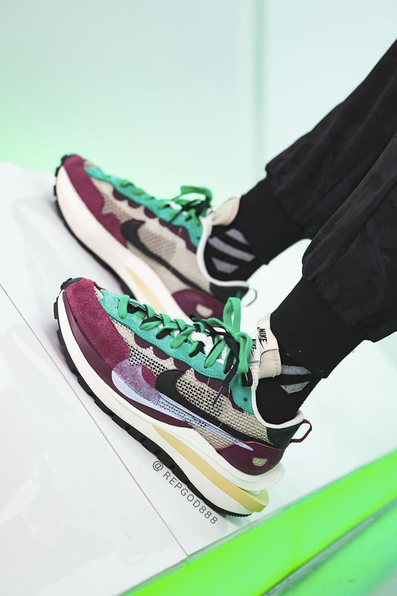 率先近賞 sacai x Nike Vaporwaffle 紫綠配色上腳圖輯