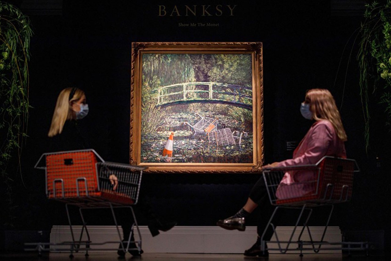 Banksy 標誌性作品《Show Me the Monet》以 $980 萬美元售出