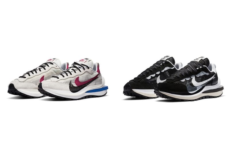 sacai x Nike Vaporwaffle 最新聯名配色「Red/White/Blue」與「Black/White」登場