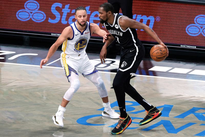 NBA 開幕戰-籃網雙星 Kevin Durant 與 Kyrie Irving 合砍 48 分成功大勝勇士 26 分