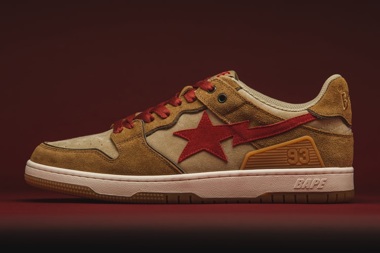 近赏 A BATHING APE 全新 BAPE SK8 STA「WHEAT & RED」配色
