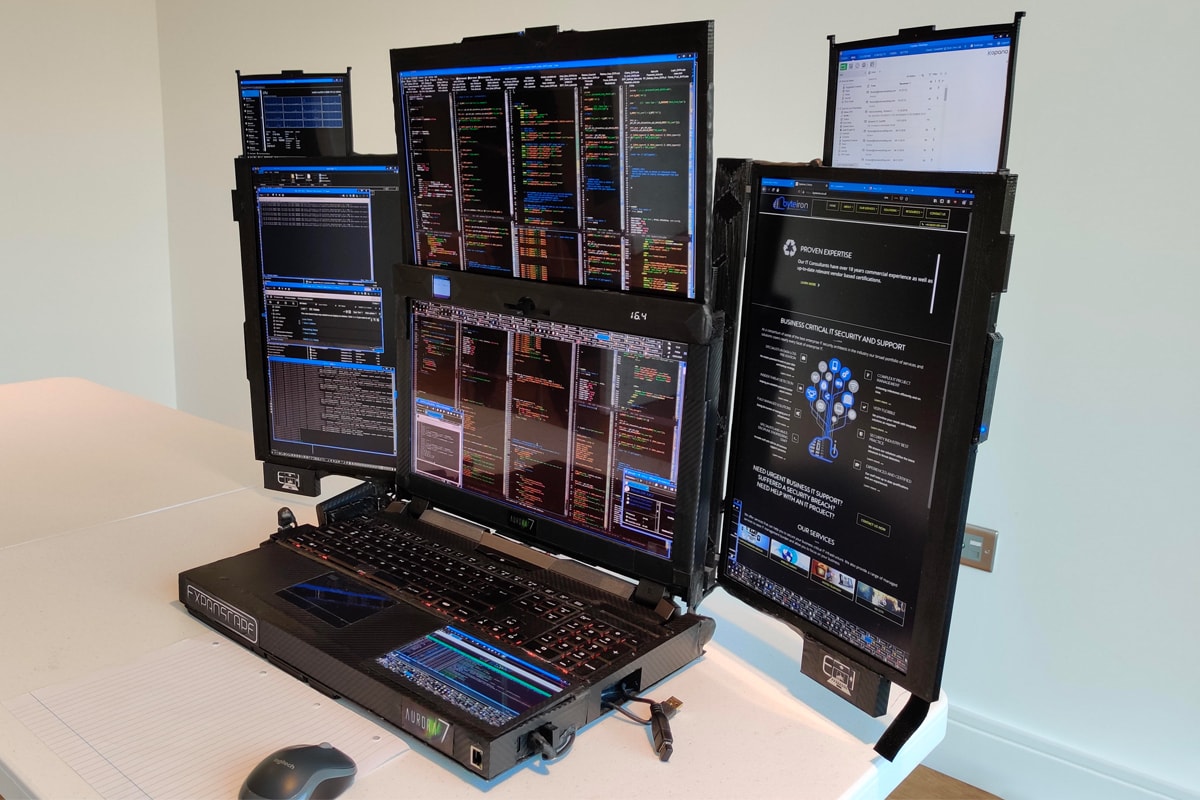 Expanscape 率先揭示其所打造具備「7 個螢幕」之全新筆記型電腦 Aurora 7 Prototype