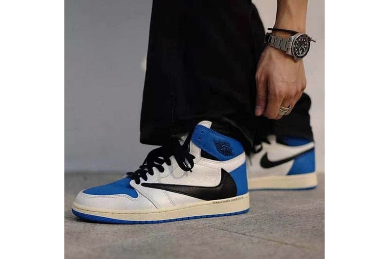 率先上腳 fragment design x Travis Scott x Air Jordan 1 三方聯名鞋款