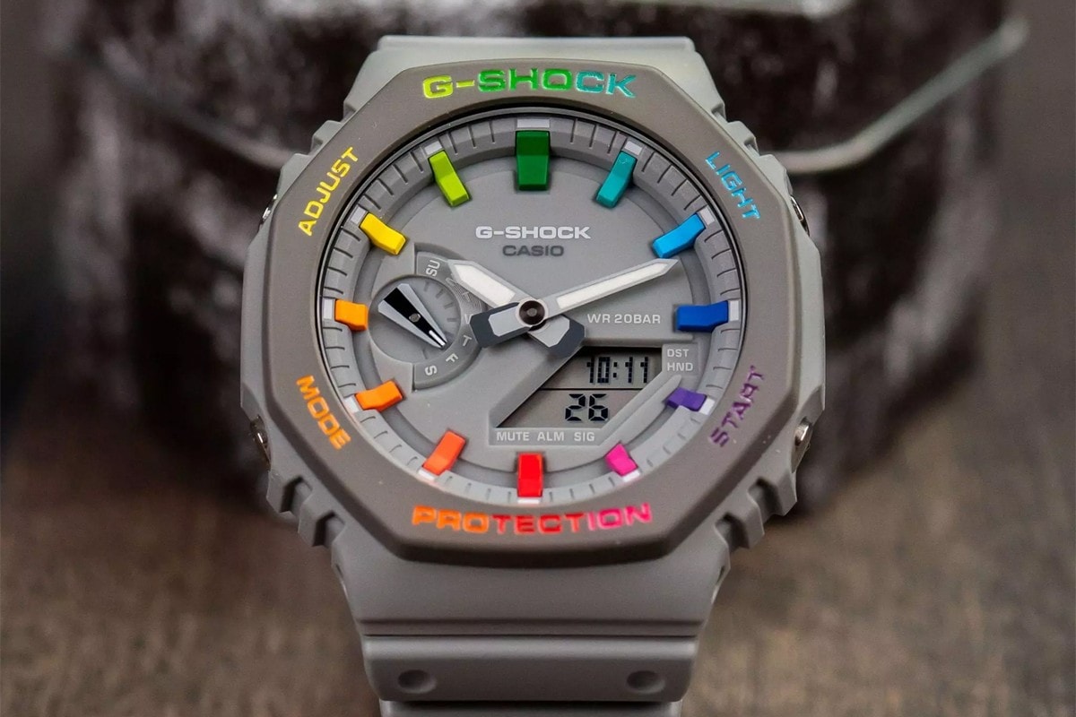 The Dial Artist 打造兩款全新「彩虹」樣式 G-Shock GA-2100 定製錶款