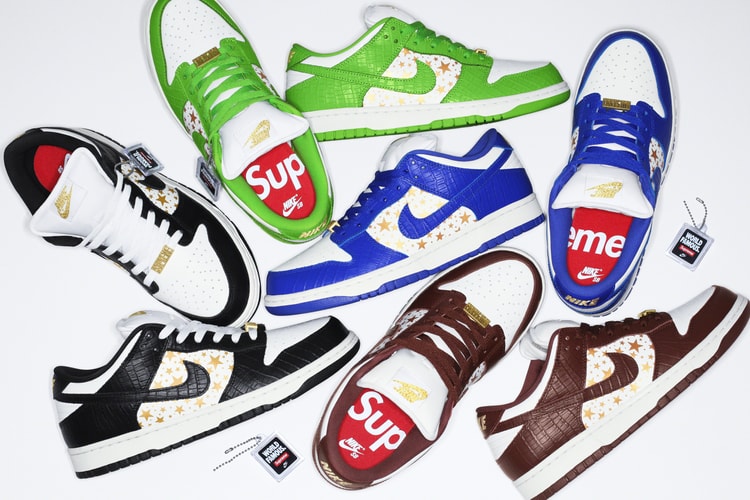 Supreme x Nike SB Dunk Low 全新聯乘系列鞋款正式發佈