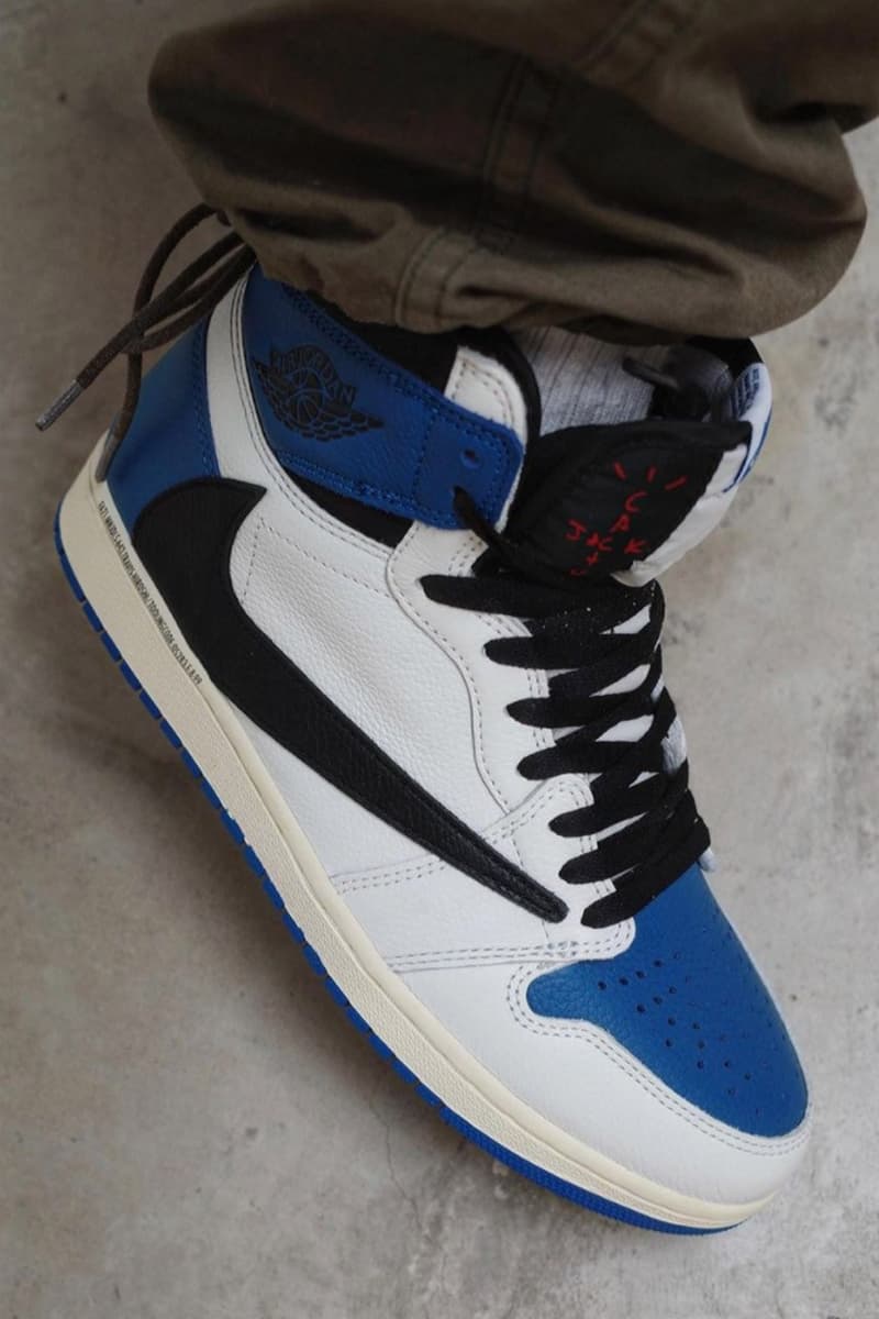 再次近賞 fragment design x Travis Scott x Air Jordan 1 三方聯名鞋款