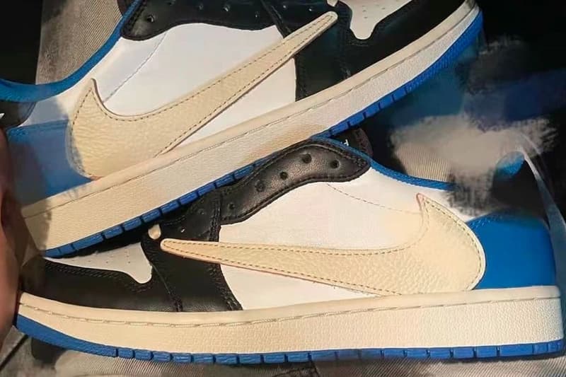 率先近賞 Travis Scott x fragment x Air Jordan 1 Low OG 聯名配色「Military Blue」