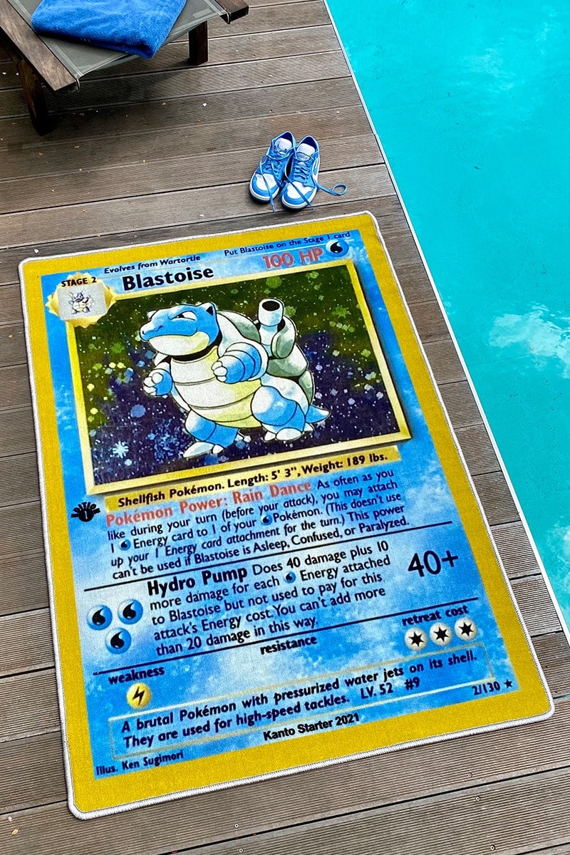 Kanto Starter 推出全新 Pokémon「Blastoise 水箭龜」初代卡牌樣式地毯