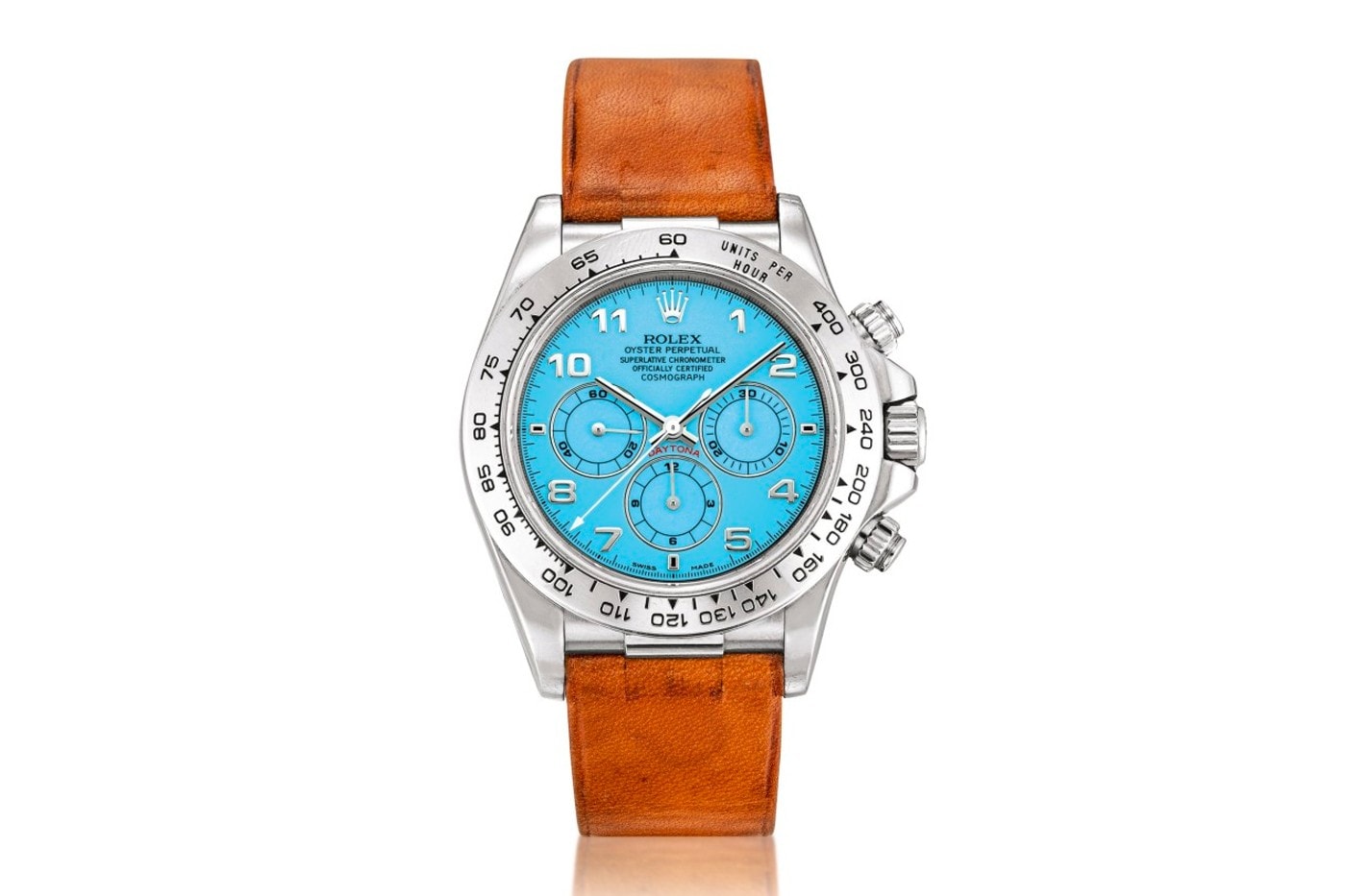 極罕有綠松石錶盤白金材質錶殼 Rolex Daytona 拍賣 $310 萬美元