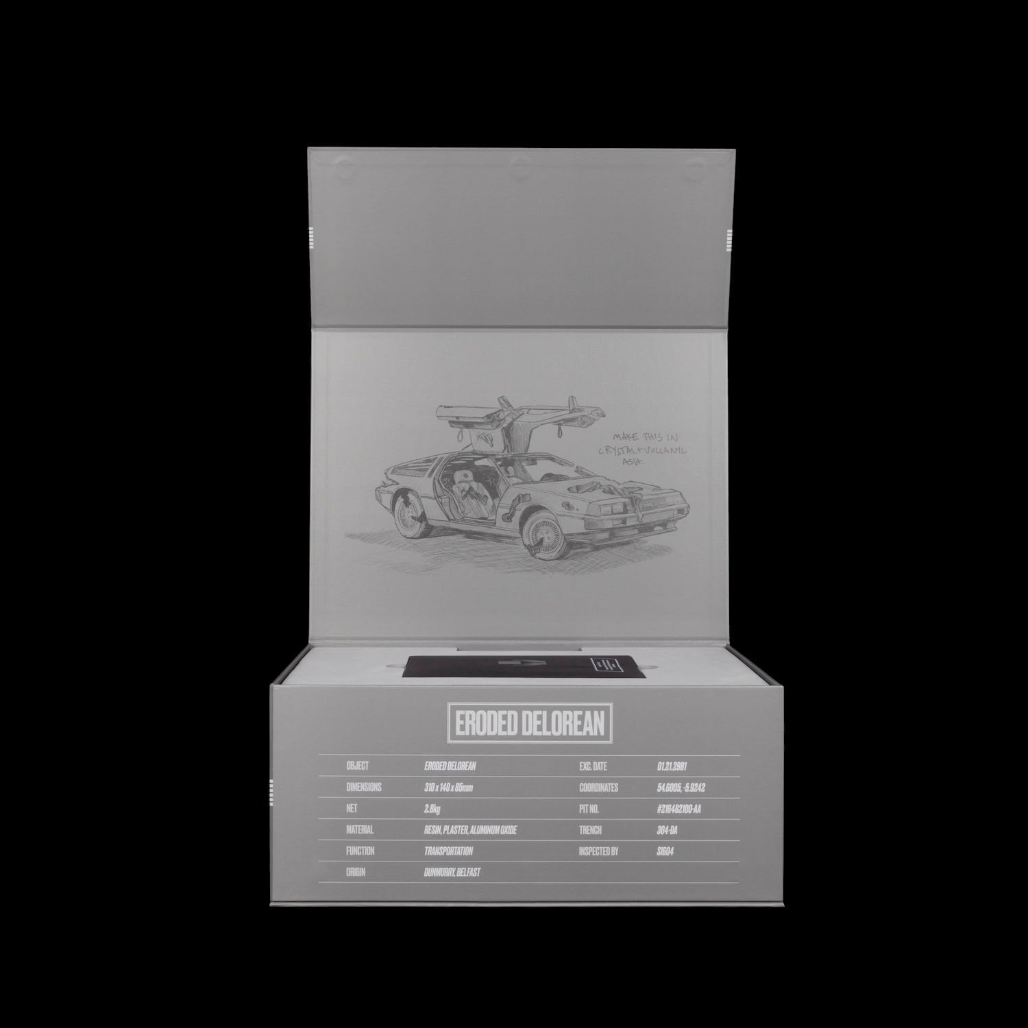 Archive Editions 携手 Daniel Arsham 发布全新限量艺术作品《被侵蚀的 DeLorean》