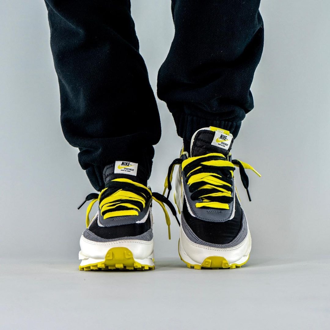 再次近賞 UNDERCOVER x sacai x Nike LDWaffle「Bright Citron」三方聯乘鞋款