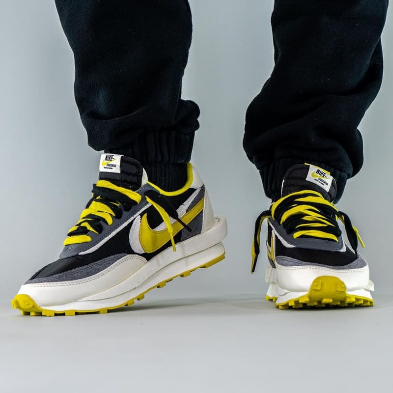 再次近賞 UNDERCOVER x sacai x Nike LDWaffle「Bright Citron」三方聯乘鞋款