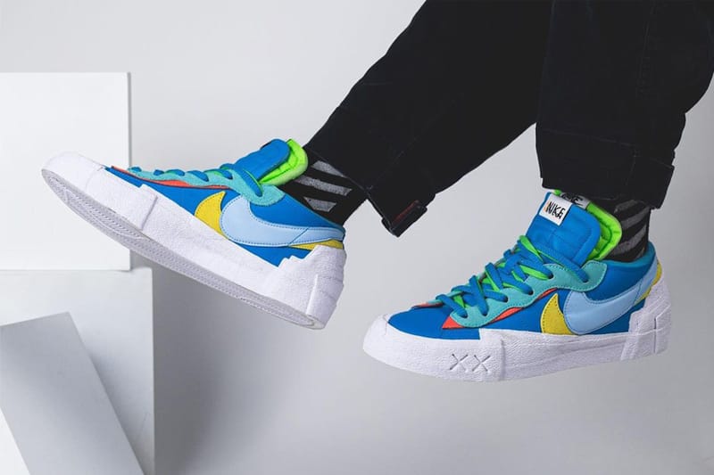 KAWS x sacai x Nike Blazer Low 三方聯乘鞋款上腳圖輯