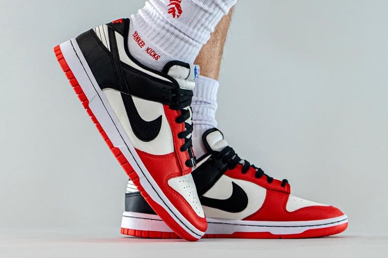 近賞 NBA x Nike Dunk Low EMB 最新配色「Chicago Bulls」上腳圖輯