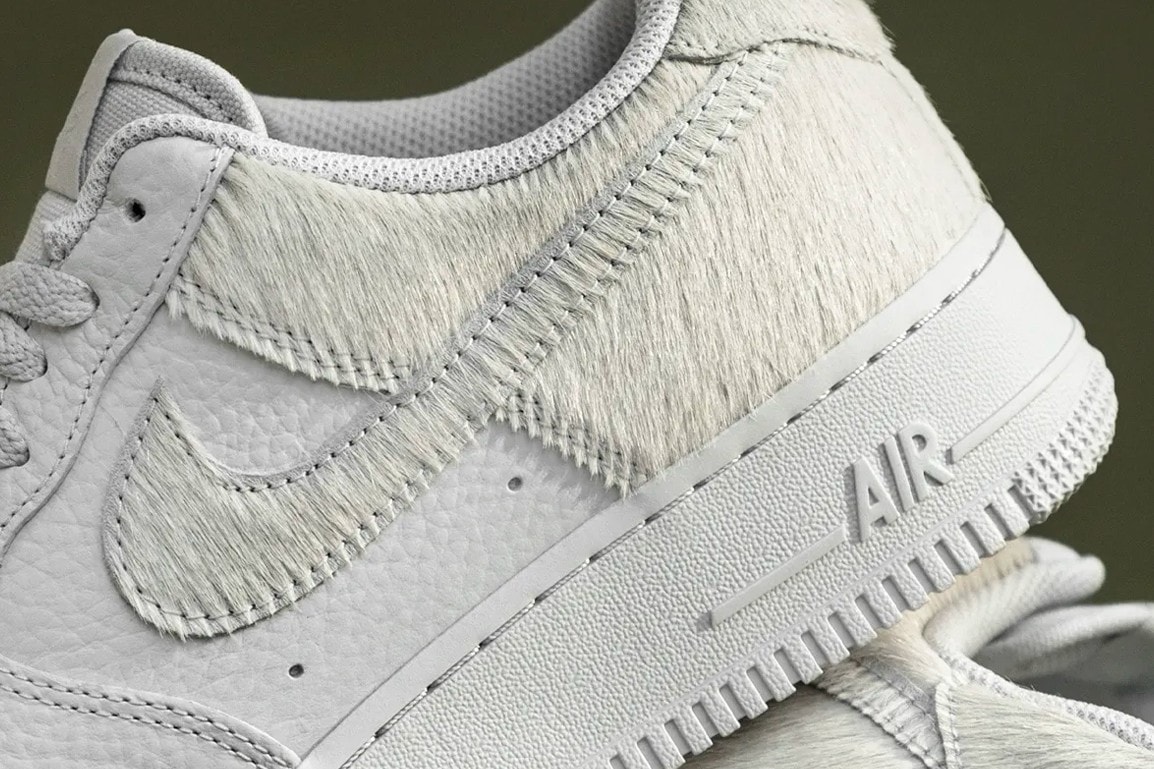 Nike 推出最新馬毛材質全白配色 Air Force 1